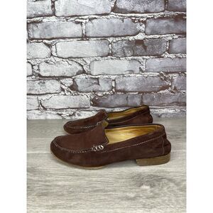 Giorgio Armani Brown Suede Loafers Leather Sole Driving Shoes Women’s 36EU/6M US